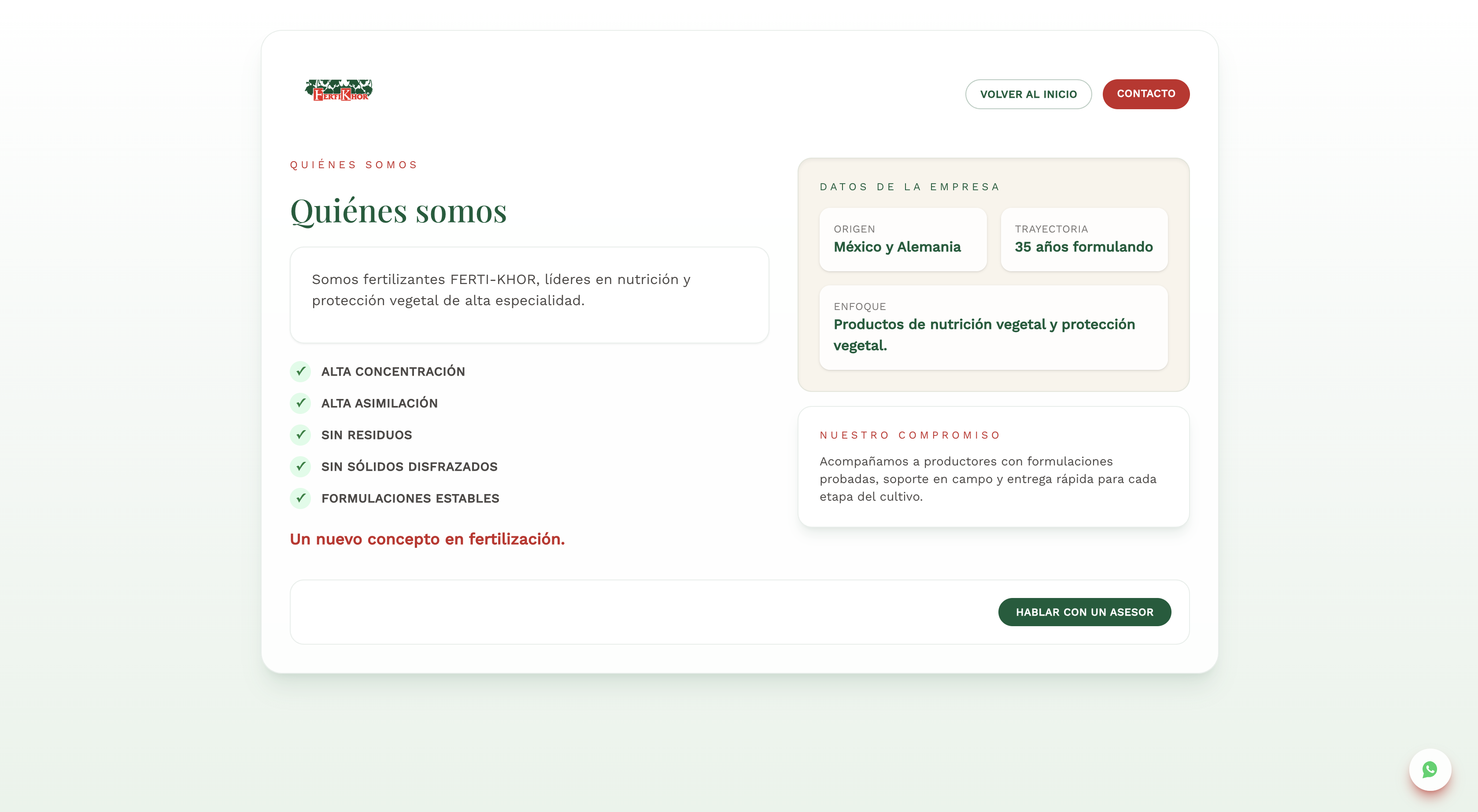 Ejemplo de sitio web empresarial desarrollado por INNDESO