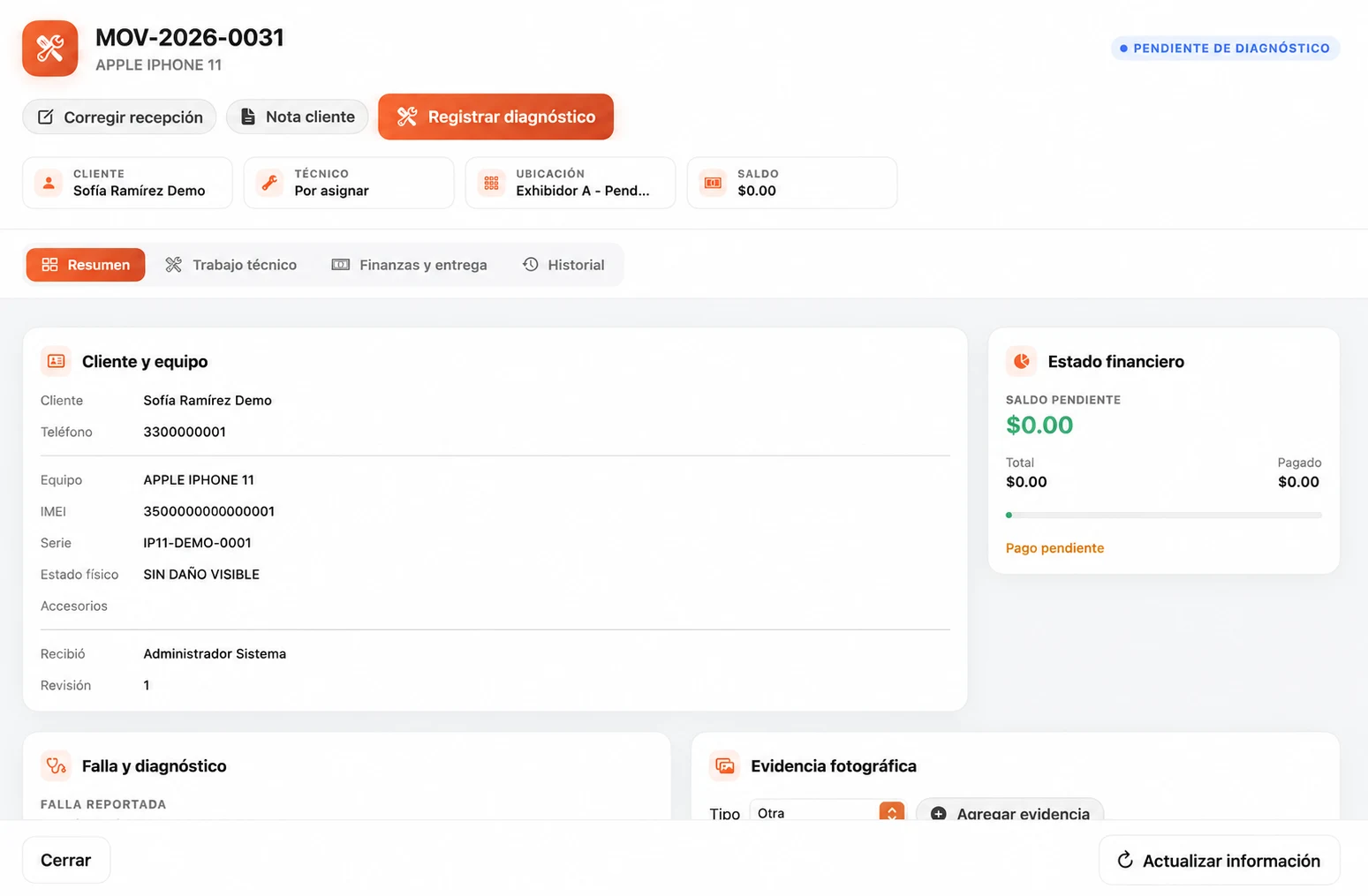Expediente digital de servicio en MovilSource